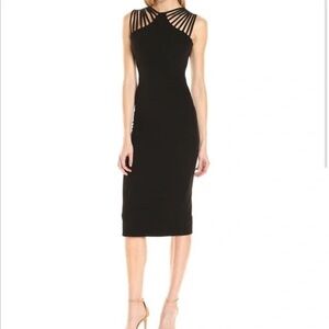 Dress the Population Gwen Black Strappy Midi Dress